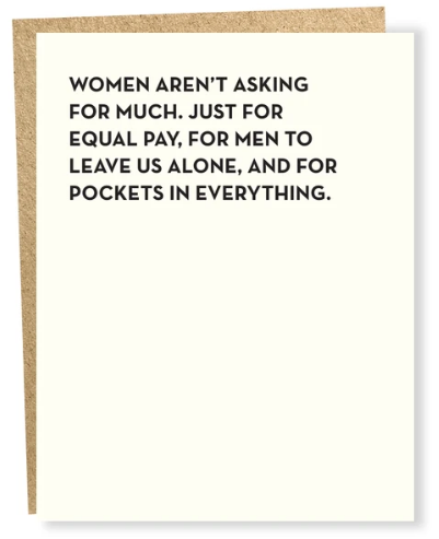 Pockets - Womens Day / Humor Card