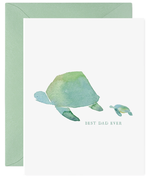 Sea Turtles Best Dad Ever - Father's Day Card