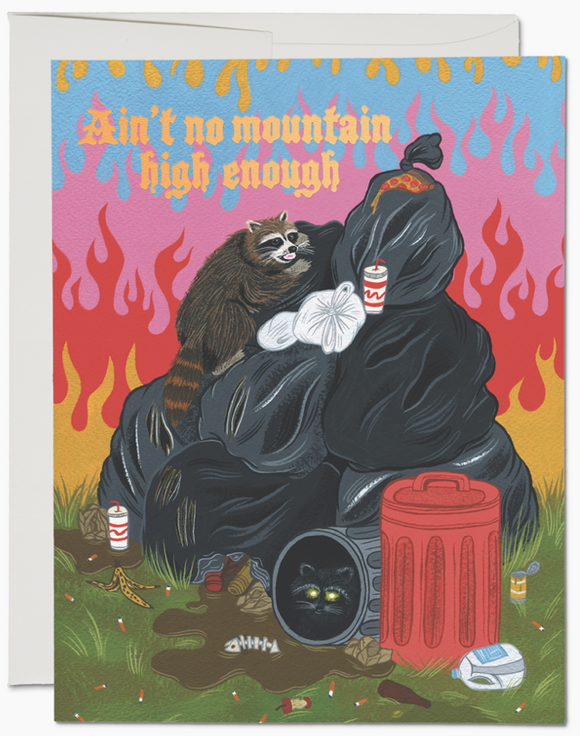 Raccoon Ain't No Mountain - Humor/Non Occasion Card
