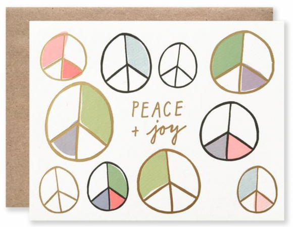 Peace and Joy Holiday Card Single/Boxed
