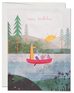Four Canoe - Birthday Card