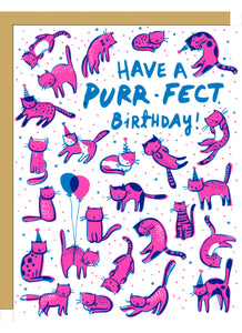 Purr-fect - Birthday Card